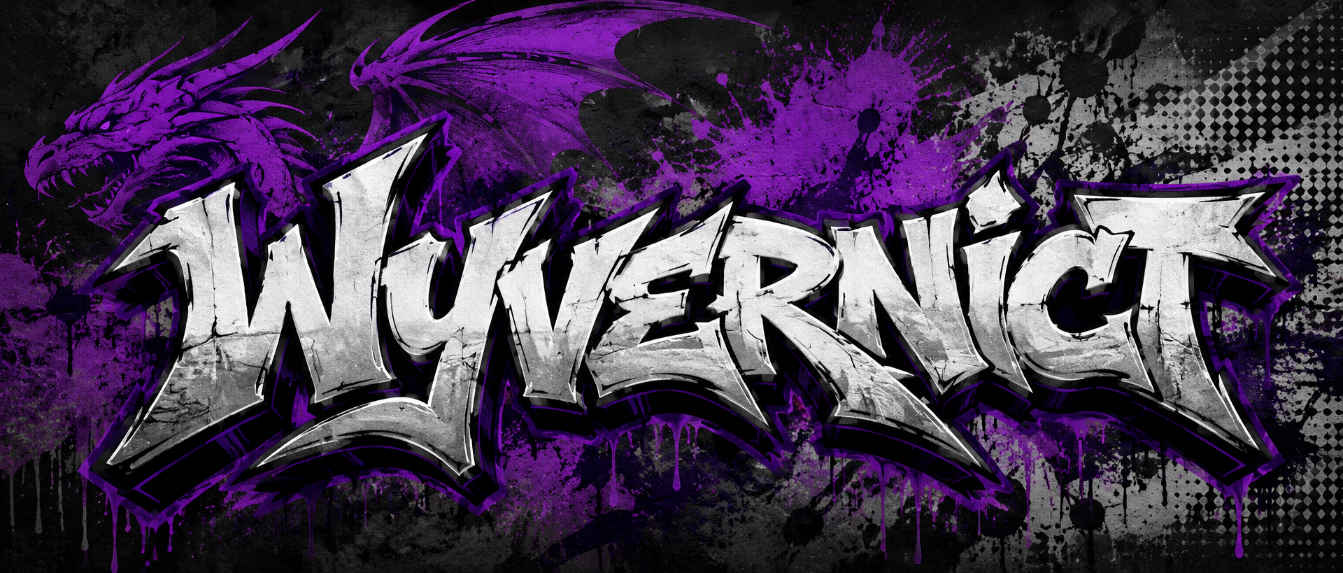 Wyvernict graffiti logo